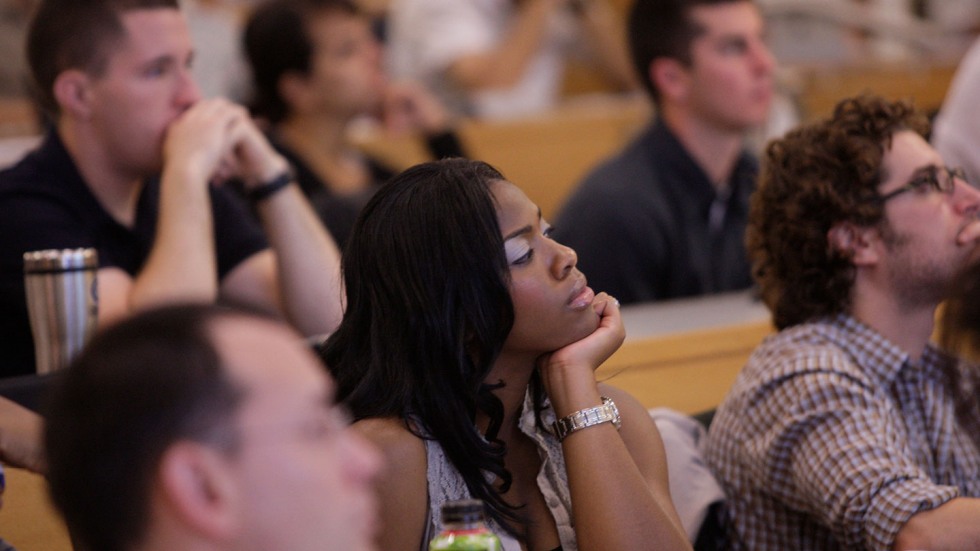 Students in classroom lecture